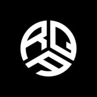 rqa lettera logo design su sfondo nero. rqa creative iniziali lettera logo concept. disegno della lettera rqa. vettore