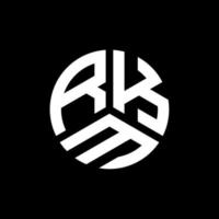 rkm lettera logo design su sfondo nero. rkm creative iniziali lettera logo concept. disegno della lettera RKM. vettore