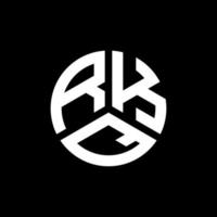 rkq lettera logo design su sfondo nero. rkq creative iniziali lettera logo concept. disegno della lettera rkq. vettore