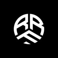 rrf lettera logo design su sfondo nero. rrf creative iniziali lettera logo concept. disegno della lettera RRF. vettore