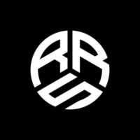 rrs lettera logo design su sfondo nero. rrs creative iniziali lettera logo concept. disegno della lettera rrs. vettore