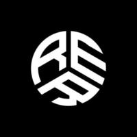 rer lettera logo design su sfondo nero. rer creative iniziali lettera logo concept. disegno della lettera rer. vettore