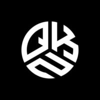 qkn lettera logo design su sfondo nero. qkn creative iniziali lettera logo concept. disegno della lettera qkn. vettore