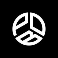 design del logo della lettera pob su sfondo nero. pob creative iniziali lettera logo concept. disegno della lettera pob. vettore