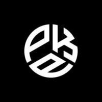 pkp lettera logo design su sfondo nero. pkp creative iniziali lettera logo concept. disegno della lettera pkp. vettore