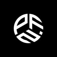 design del logo della lettera pfn su sfondo nero. pfn creative iniziali lettera logo concept. disegno della lettera pfn. vettore
