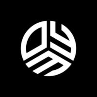 oym lettera logo design su sfondo nero. oym creative iniziali lettera logo concept. disegno della lettera oym. vettore