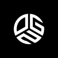 ogn lettera logo design su sfondo nero. ogn creative iniziali lettera logo concept. disegno della lettera ogn. vettore