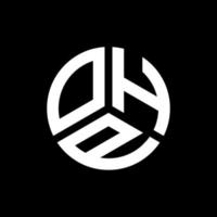 ohp lettera logo design su sfondo nero. ohp creative iniziali lettera logo concept. disegno della lettera ohp. vettore