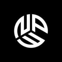 design del logo della lettera npw su sfondo nero. npw creative iniziali lettera logo concept. disegno della lettera npw. vettore