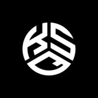 design del logo della lettera printksq su sfondo nero. ksq creative iniziali lettera logo concept. disegno della lettera ksq. vettore