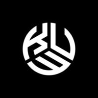 printkuw lettera logo design su sfondo nero. kuw creative iniziali lettera logo concept. disegno della lettera kuw. vettore