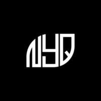 nyq lettera logo design su sfondo nero. nyq creative iniziali lettera logo concept. disegno della lettera nyq. vettore