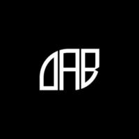 oab lettera logo design su sfondo nero. oab creative iniziali lettera logo concept. disegno della lettera oab. vettore