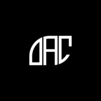 oac lettera logo design su sfondo nero. oac creative iniziali lettera logo concept. disegno della lettera oac. vettore