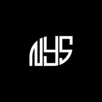 nys lettera logo design su sfondo nero. nys creative iniziali lettera logo concept. disegno della lettera di New York. vettore