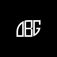 obg lettera design.obg lettera logo design su sfondo nero. obg creative iniziali lettera logo concept. obg lettera design.obg lettera logo design su sfondo nero. o vettore