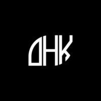 ohk lettera logo design su sfondo nero. ohk creative iniziali lettera logo concept. ok disegno della lettera. vettore