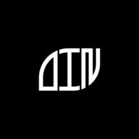 oin lettera logo design su sfondo nero. oin creative iniziali lettera logo concept. disegno della lettera oin. vettore
