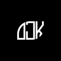 ojk lettera design.ojk lettera logo design su sfondo nero. ojk creative iniziali lettera logo concept. ojk lettera design.ojk lettera logo design su sfondo nero. o vettore