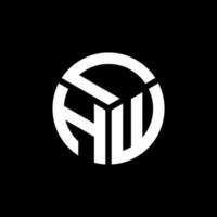 lhw lettera logo design su sfondo nero. lhw creative iniziali lettera logo concept. disegno della lettera lhw. vettore