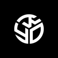 kyo lettera logo design su sfondo nero. kyo creative iniziali lettera logo concept. disegno della lettera di kyo. vettore
