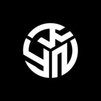 kyn lettera logo design su sfondo nero. kyn creative iniziali lettera logo concept. disegno della lettera kyn. vettore