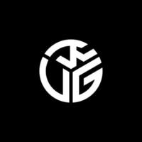 disegno del logo della lettera kvg su sfondo nero. kvg creative iniziali lettera logo concept. disegno della lettera kvg. vettore