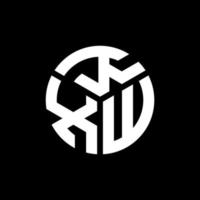 kxw lettera logo design su sfondo nero. kxw creative iniziali lettera logo concept. disegno della lettera kxw. vettore