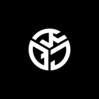 kqj lettera logo design su sfondo nero. kqj creative iniziali lettera logo concept. disegno della lettera kqj. vettore