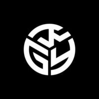 design del logo della lettera kgy su sfondo nero. concetto di logo della lettera di iniziali creative di kgy. disegno della lettera kgy. vettore