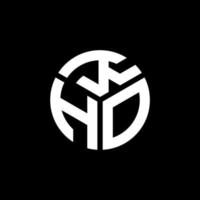 kho lettera logo design su sfondo nero. kho creative iniziali lettera logo concept. disegno della lettera kho. vettore