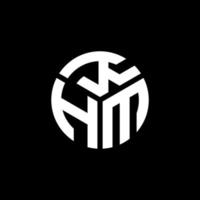 khm lettera logo design su sfondo nero. khm creative iniziali lettera logo concept. disegno della lettera khm. vettore