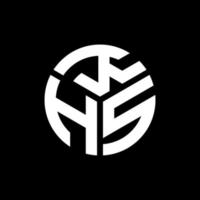 khs lettera logo design su sfondo nero. khs creative iniziali lettera logo concept. disegno della lettera khs. vettore