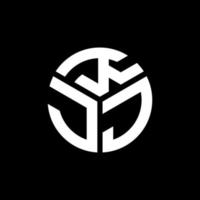 kjj lettera logo design su sfondo nero. kjj creative iniziali lettera logo concept. disegno della lettera kjj. vettore