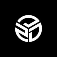 jzd lettera logo design su sfondo nero. jzd creative iniziali lettera logo concept. disegno della lettera jzd. vettore