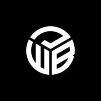 jwb lettera logo design su sfondo nero. jwb creative iniziali lettera logo concept. disegno lettera jwb. vettore