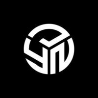 jyn lettera logo design su sfondo nero. jyn creative iniziali lettera logo concept. jyn lettera design. vettore