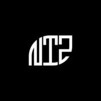 design del logo della lettera ntz su sfondo nero. ntz creative iniziali lettera logo concept. disegno della lettera ntz. vettore