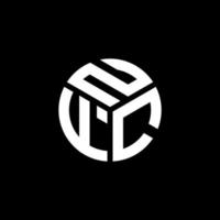 design del logo della lettera nfc su sfondo nero. concetto di logo della lettera di iniziali creative nfc. disegno della lettera nfc. vettore