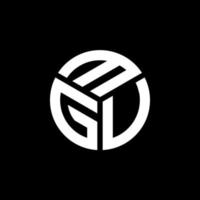 mgu lettera logo design su sfondo nero. mgu creative iniziali lettera logo concept. disegno della lettera mgu. vettore