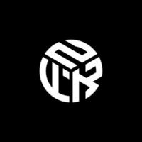 design del logo della lettera nfk su sfondo nero. nfk creative iniziali lettera logo concept. design della lettera nfk. vettore
