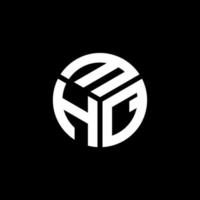 mhq lettera logo design su sfondo nero. mhq creative iniziali lettera logo concept. disegno della lettera mhq. vettore