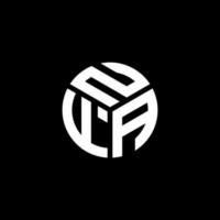 design del logo della lettera nfa su sfondo nero. nfa creative iniziali lettera logo concept. disegno della lettera nfa. vettore