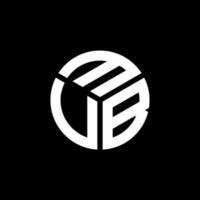 design del logo della lettera mub su sfondo nero. mub creative iniziali lettera logo concept. disegno della lettera mub. vettore