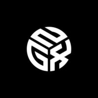 ngx lettera logo design su sfondo nero. ngx creative iniziali lettera logo concept. disegno della lettera ngx. vettore