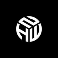 design del logo della lettera nhw su sfondo nero. nhw creative iniziali lettera logo concept. design della lettera nhw. vettore