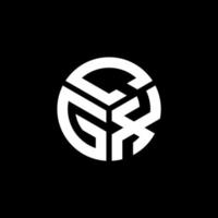 cgx lettera logo design su sfondo nero. cgx creative iniziali lettera logo concept. disegno della lettera cgx. vettore