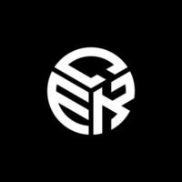 cek lettera logo design su sfondo nero. cek creative iniziali lettera logo concept. disegno della lettera cek. vettore