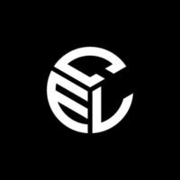 cel lettera logo design su sfondo nero. cel creative iniziali lettera logo concept. disegno della lettera cel. vettore